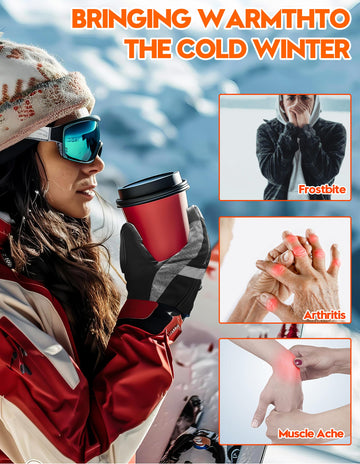 SVPRO heated gloves soft inner lining adds cozy comfort against skin