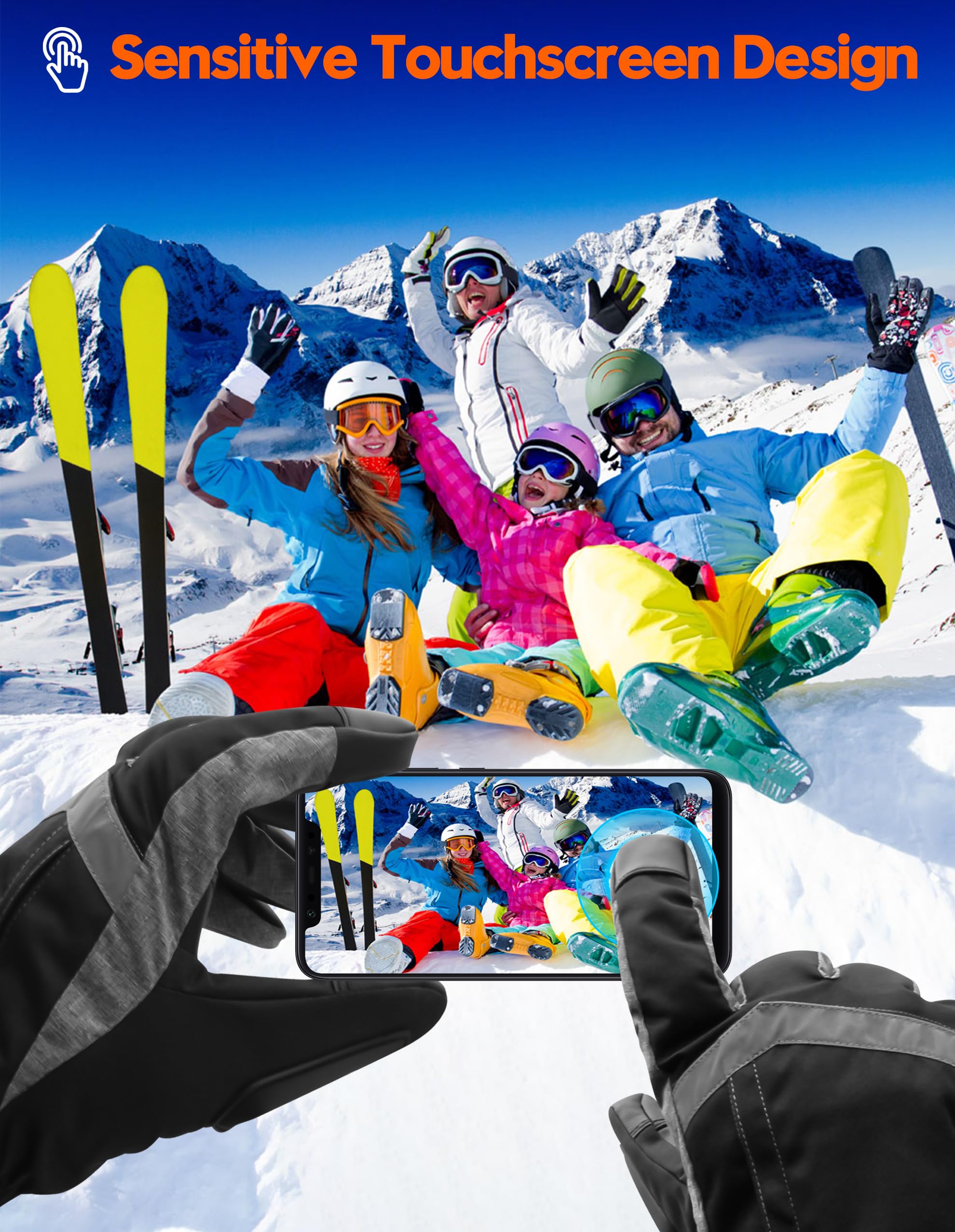 SVPRO heated gloves three-level heating provides adaptable warmth across activities