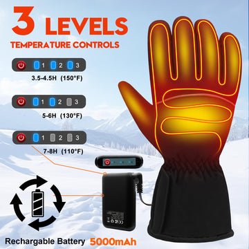SVPRO heated gloves touchscreen thumbs for easy device use without removal
