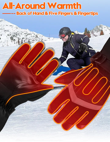 SVPRO heated gloves waterproof-windproof shell keeps hands dry in rain and snow