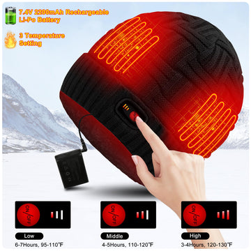 SVPRO heated hat battery pack demonstrates rechargeable power for extended cold-weather wear