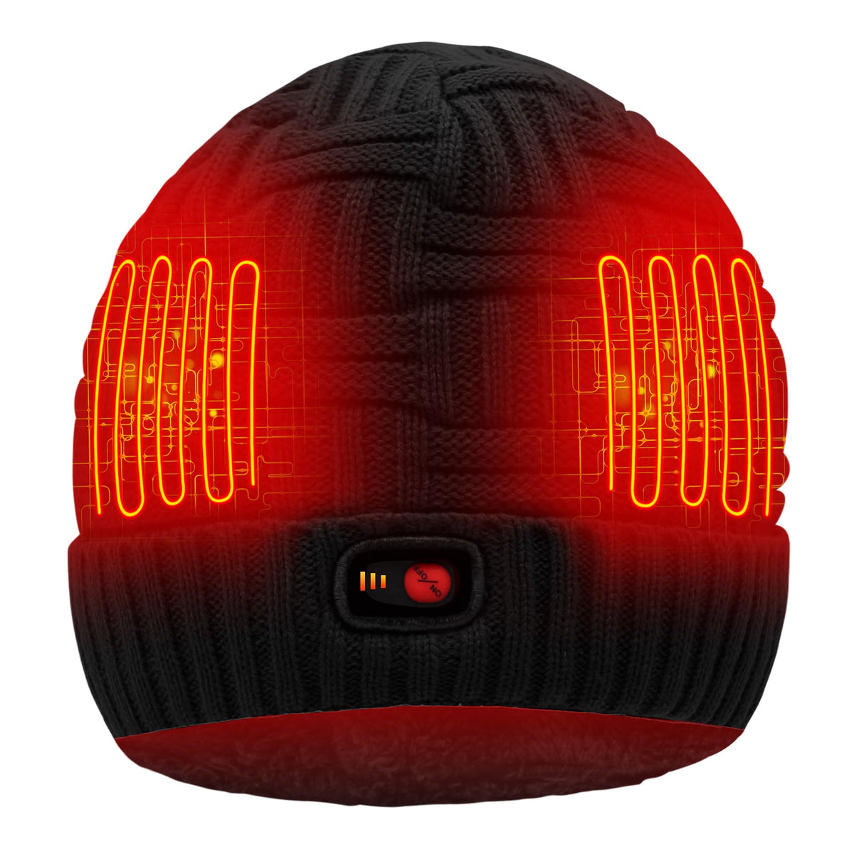 SVPRO heated hat closeup reveals plush fleece for lasting warmth and comfort