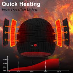 SVPRO heated hat three heat levels enable customizable warmth during outdoor activities