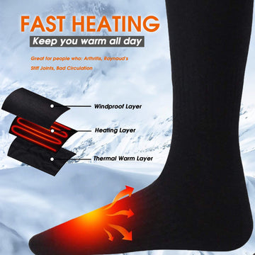 SVPRO heated socks battery in use showcases long-lasting power during outdoor activity.