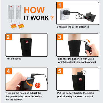 SVPRO heated socks battery pack in use for portable warmth