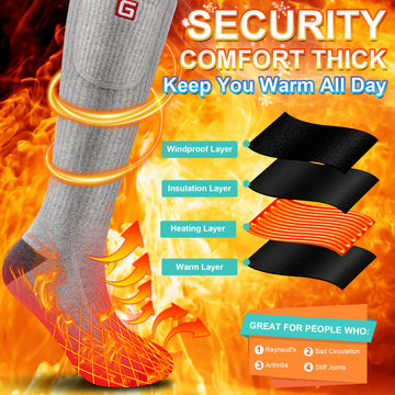 SVPRO heated socks battery pack delivers long-lasting warmth outdoors.
