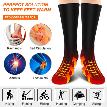 SVPRO heated socks fabric closeup shows soft breathable material and comfort