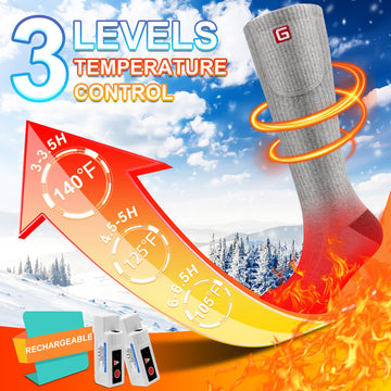 SVPRO heated socks front heating concentrates heat at the toes.
