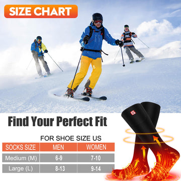 SVPRO heated socks premium cotton-spandex fabric for breathable comfort