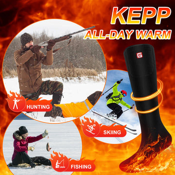 SVPRO heated socks winter gear for camping, skiing, and snowboarding readiness.