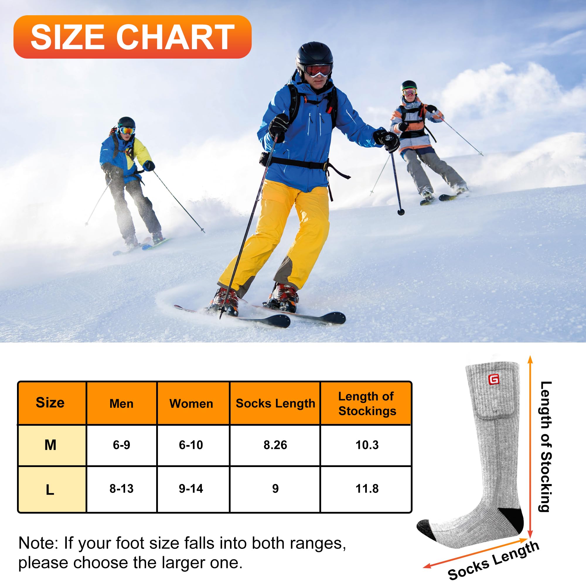 SVPRO heated socks ideal for hiking and camping in cold weather