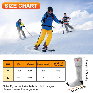 SVPRO heated socks ideal for hiking and camping in cold weather