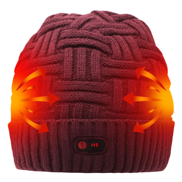 SVPRO heated beanie full view shows all-day outdoor warmth