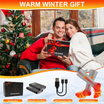 SVPRO unisex heated socks fit both men and women for winter warmth