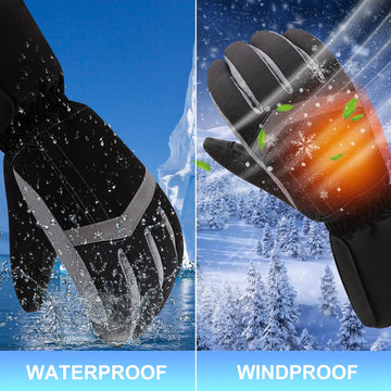 SVPRO USB heated gloves in action during skiing or hiking for warmth
