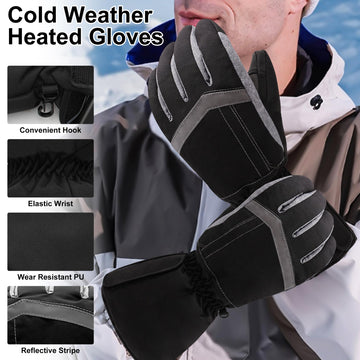 SVPRO USB heated gloves two battery boxes included for extended warmth