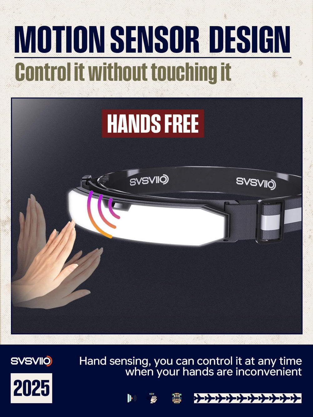 svsviio K0209 red-light mode preserves night vision for early starts and stealth tasks.