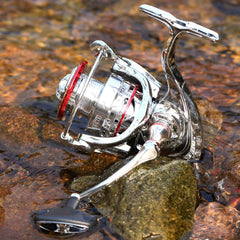 SW4000 reel metal handle close-up