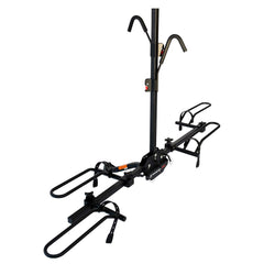 Swagman XTC2 hitch-mount bike rack on car, two-bike transport made simple.