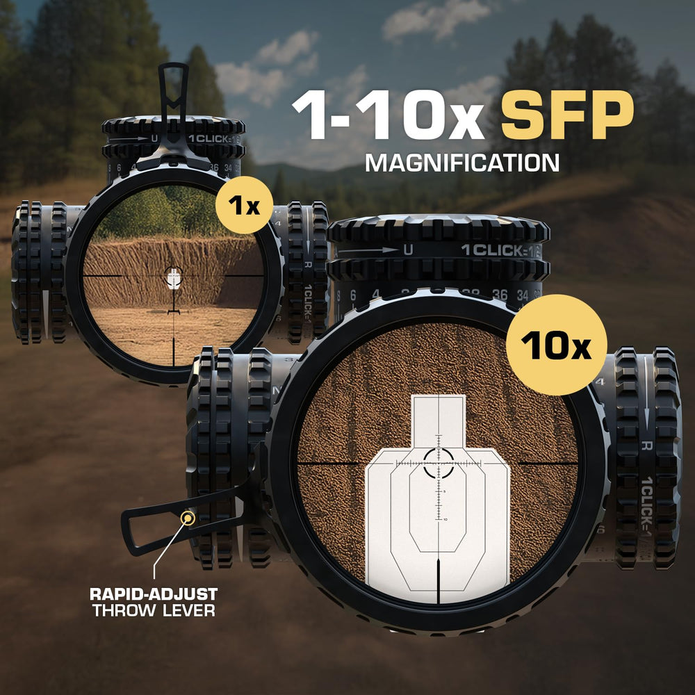 Swampfox Arrowhead LPVO magnification ring demonstrates smooth one-handed zoom control