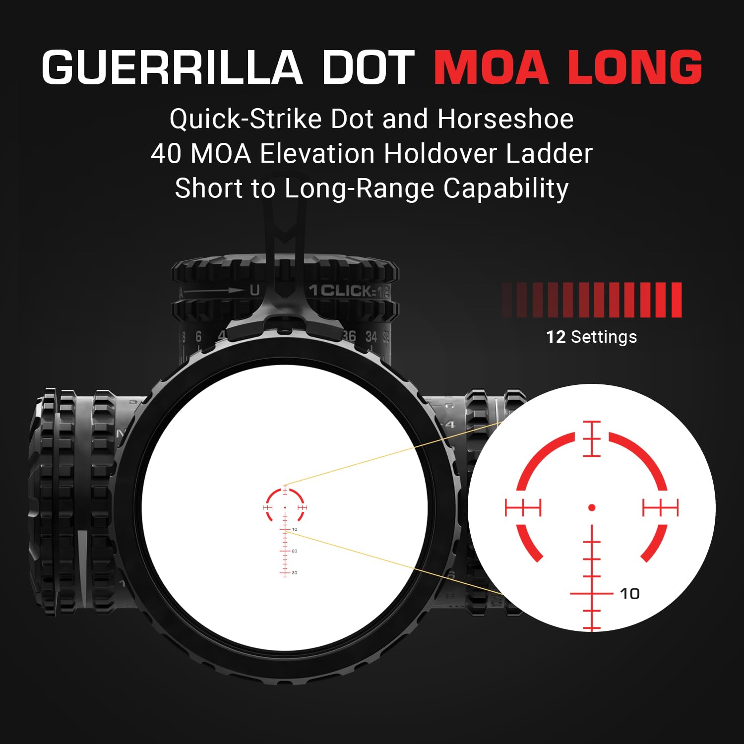 Swampfox Arrowhead LPVO magnification ring enables smooth, precise zoom transitions.