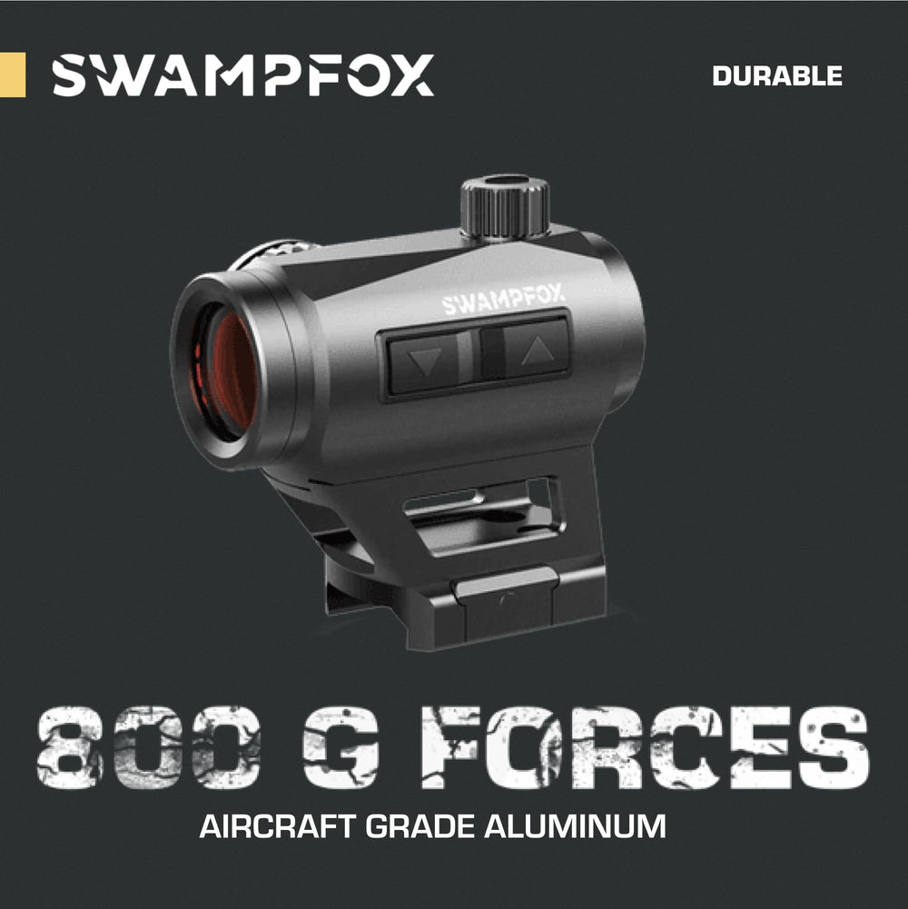 Swampfox Liberator Mini 1x22 compact design enables versatile mounting on standard rails.