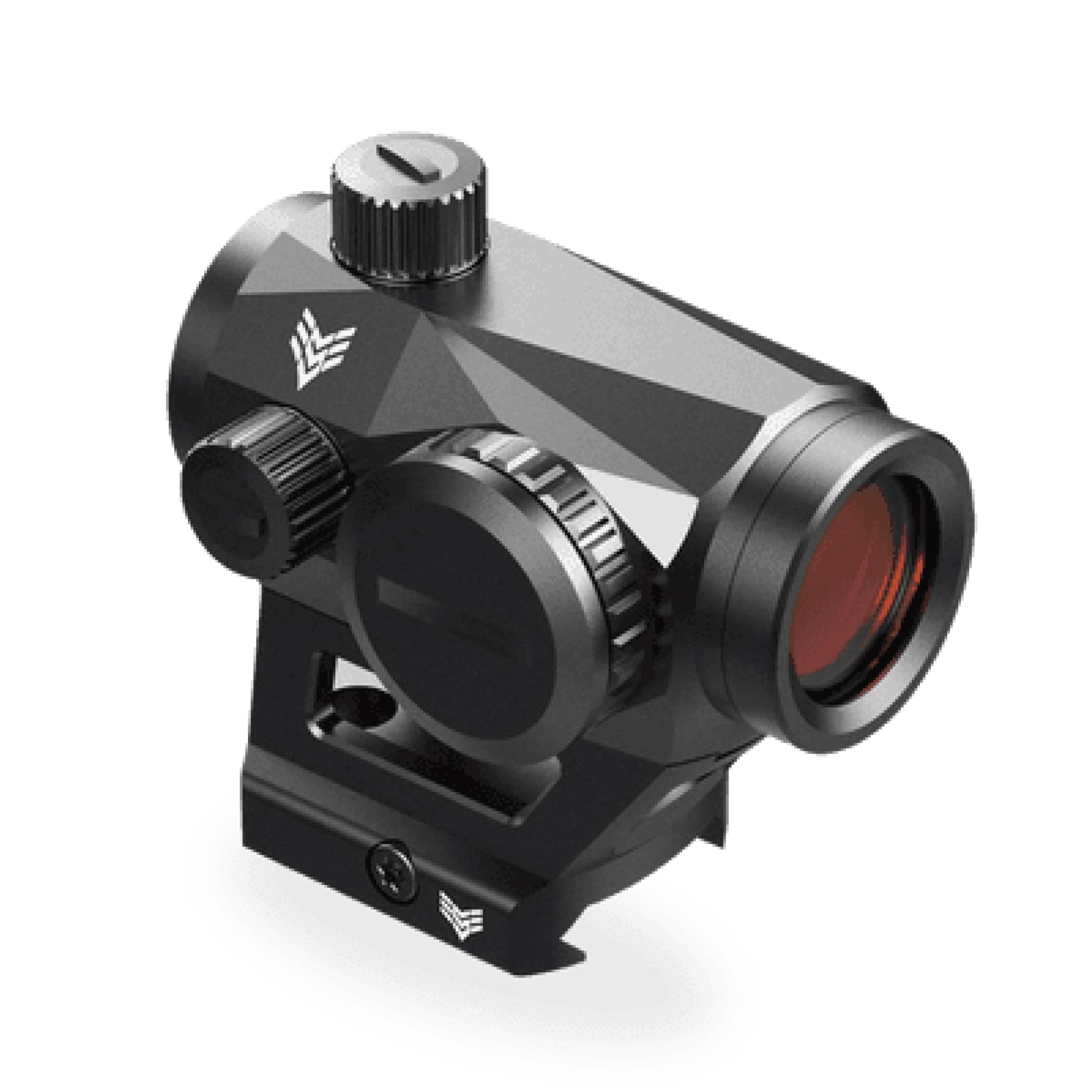 Swampfox Liberator Mini 1x22 dot sight closeup for rapid aiming.