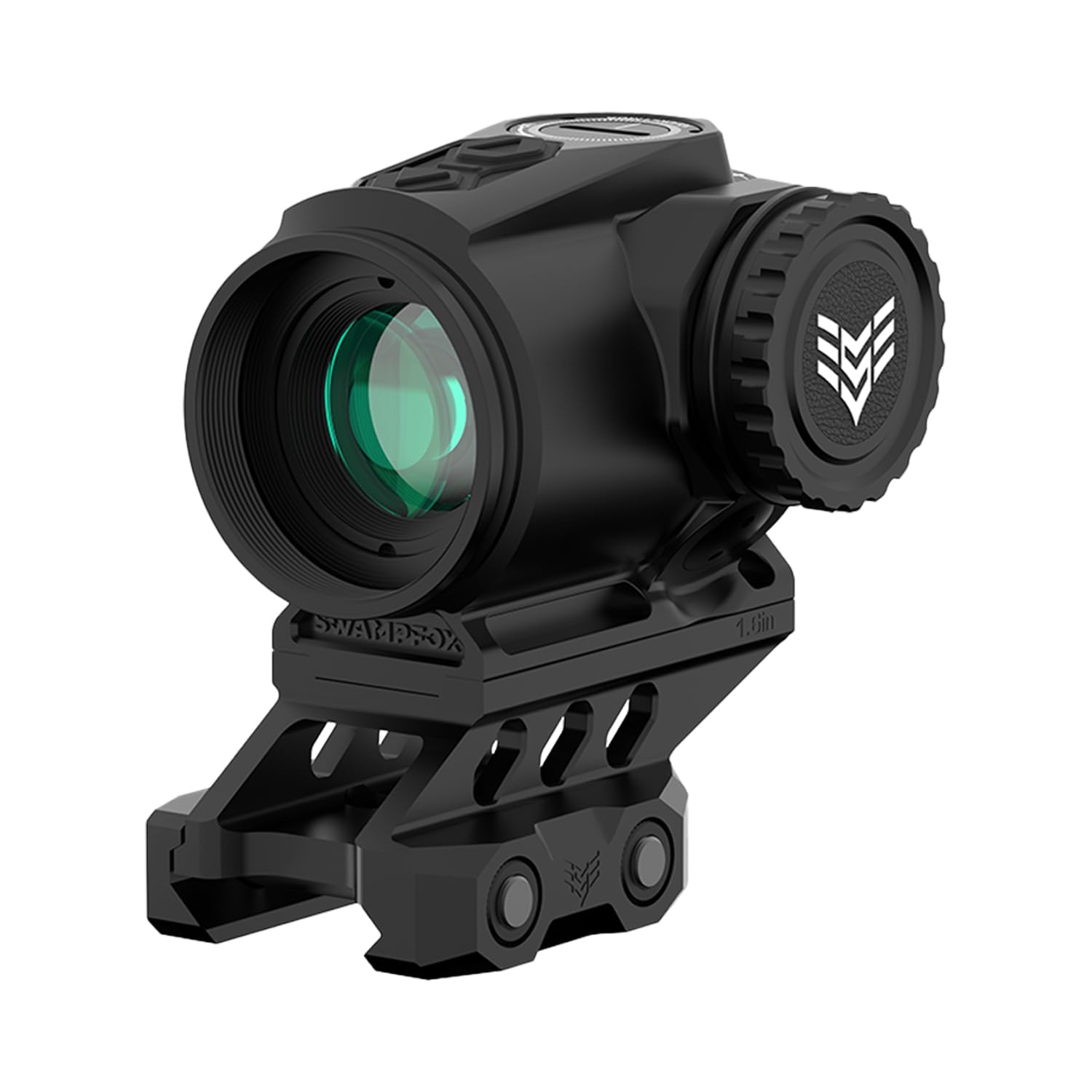 Swampfox Raider 1x20 micro prism sight enhances fast target acquisition.