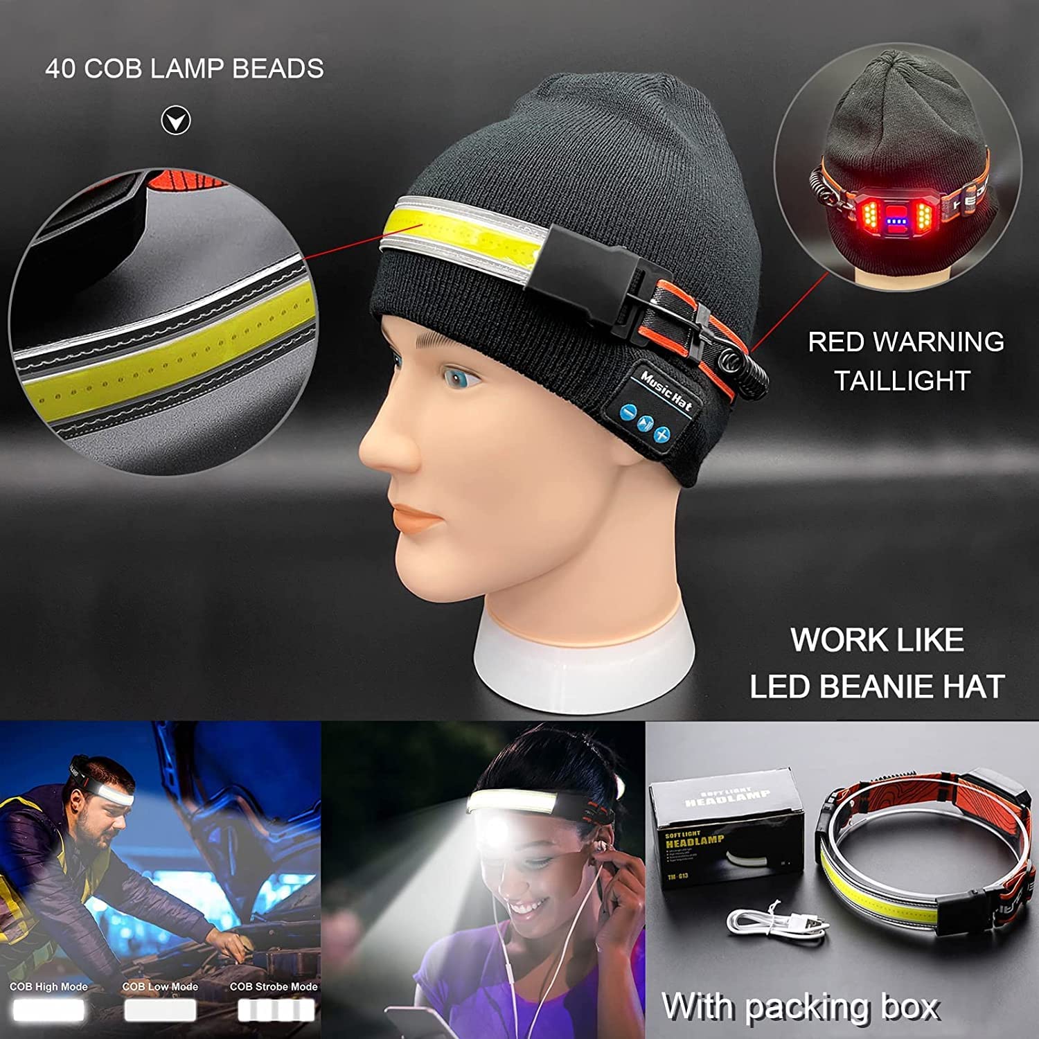 Swanlake headlamp running-cycling-camping demonstrates versatile hands-free illumination