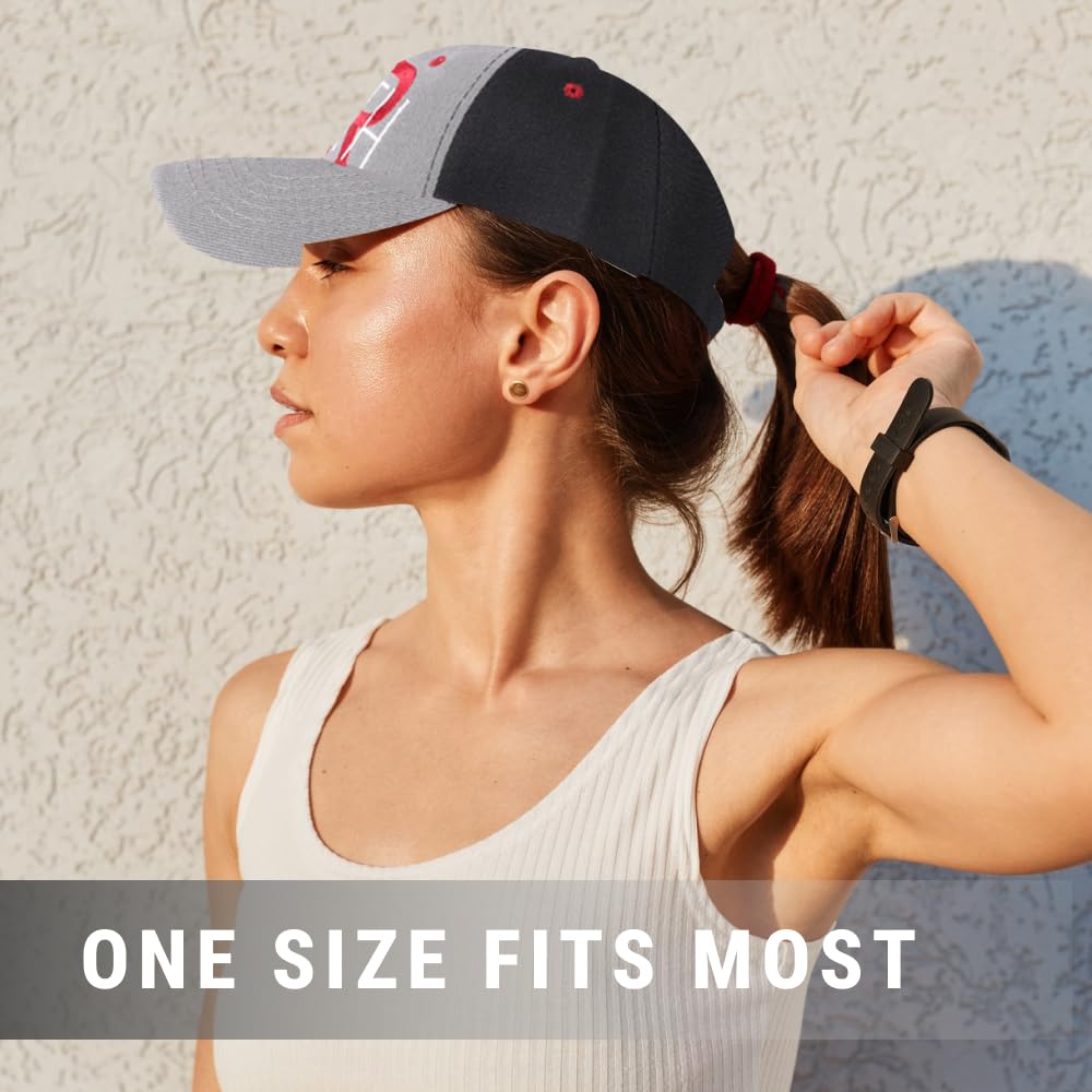 Swanson Christian Products Faith hat adjustable-strap shot underlines easy adjustment for comfort.