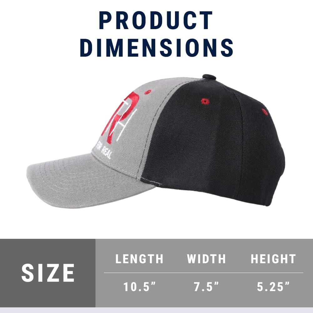 Swanson Christian Products Faith hat back view emphasizes the secure Velcro strap for a customized fit.