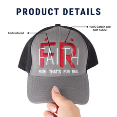 Swanson Christian Products Faith hat side view highlights adjustable comfort for many head sizes.