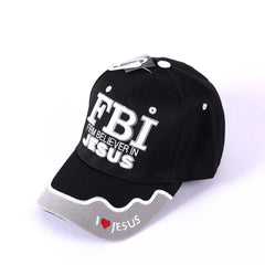 Swanson Christian Products FBI cap adjustable Velcro strap illustrating custom fit