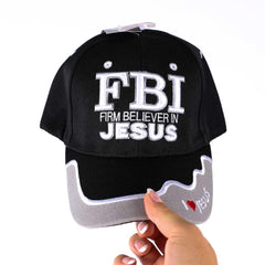 Swanson Christian Products FBI cap model wearing for versatile daily style