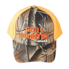 Swanson Christian Products God and Country cap front view, breathable cotton for all-day comfort.