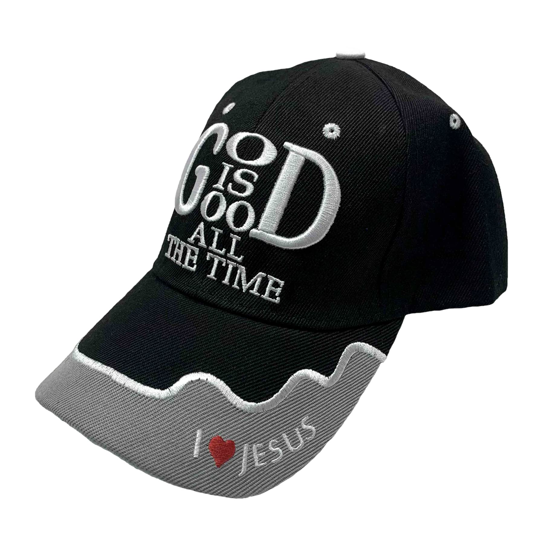 Swanson Christian Products God is Good hat, back view, adjustable Velcro strap for versatile fit.