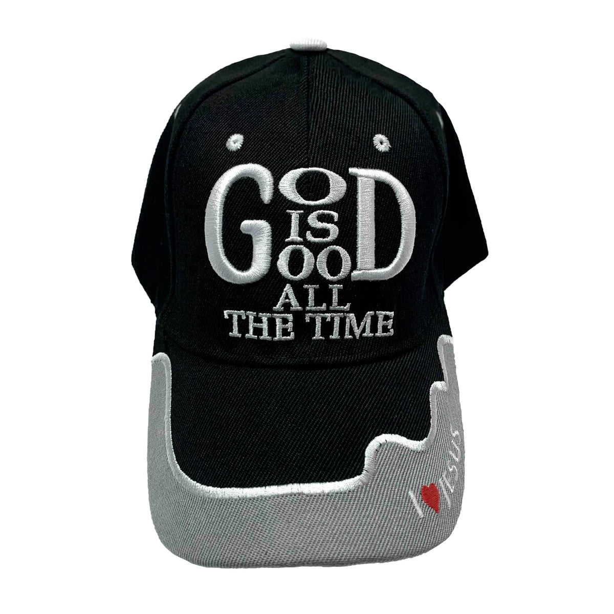 Swanson Christian Products God is Good hat, front view, durable embroidery expresses faith daily.