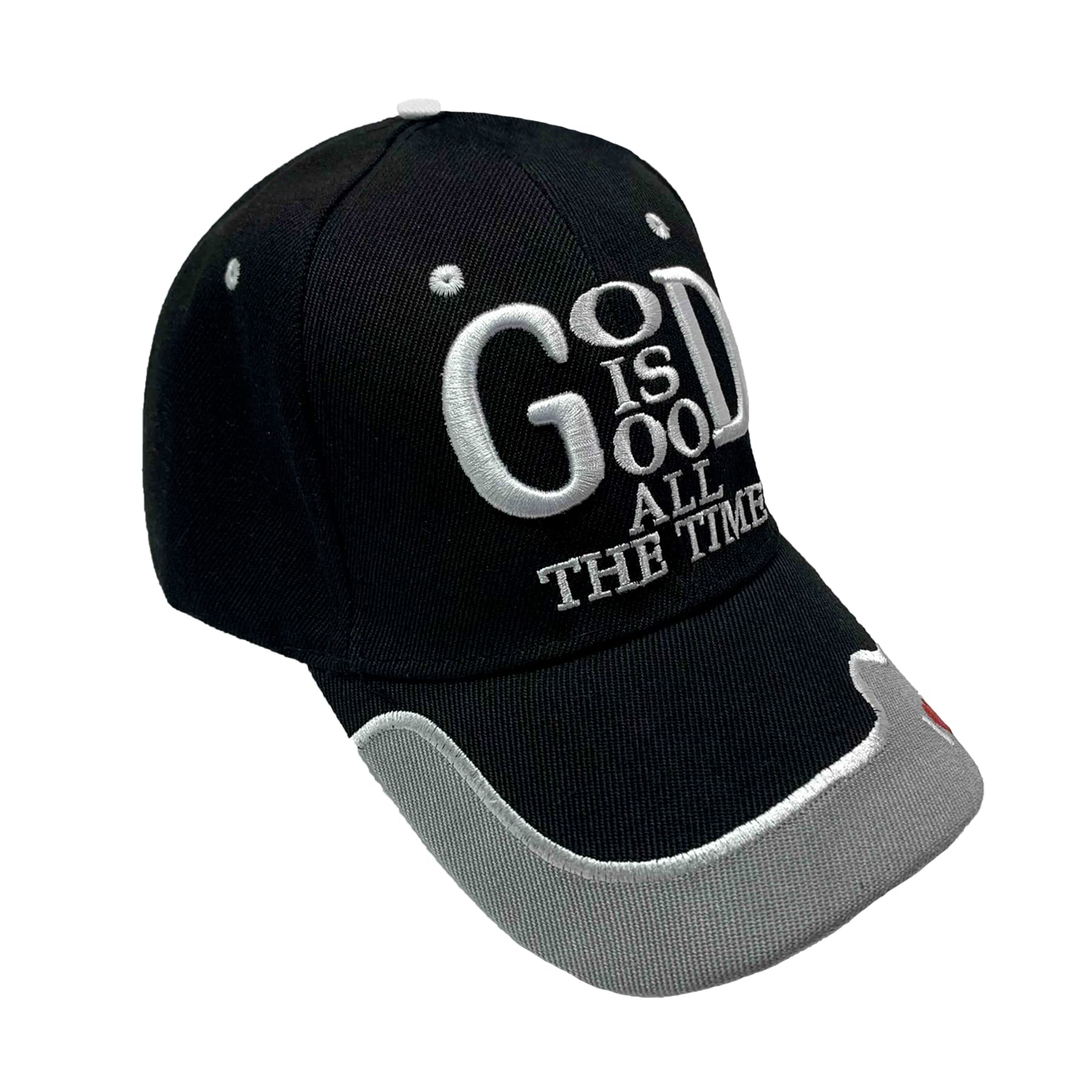 Swanson Christian Products God is Good hat, side view, reinforced stitching for lasting wear.