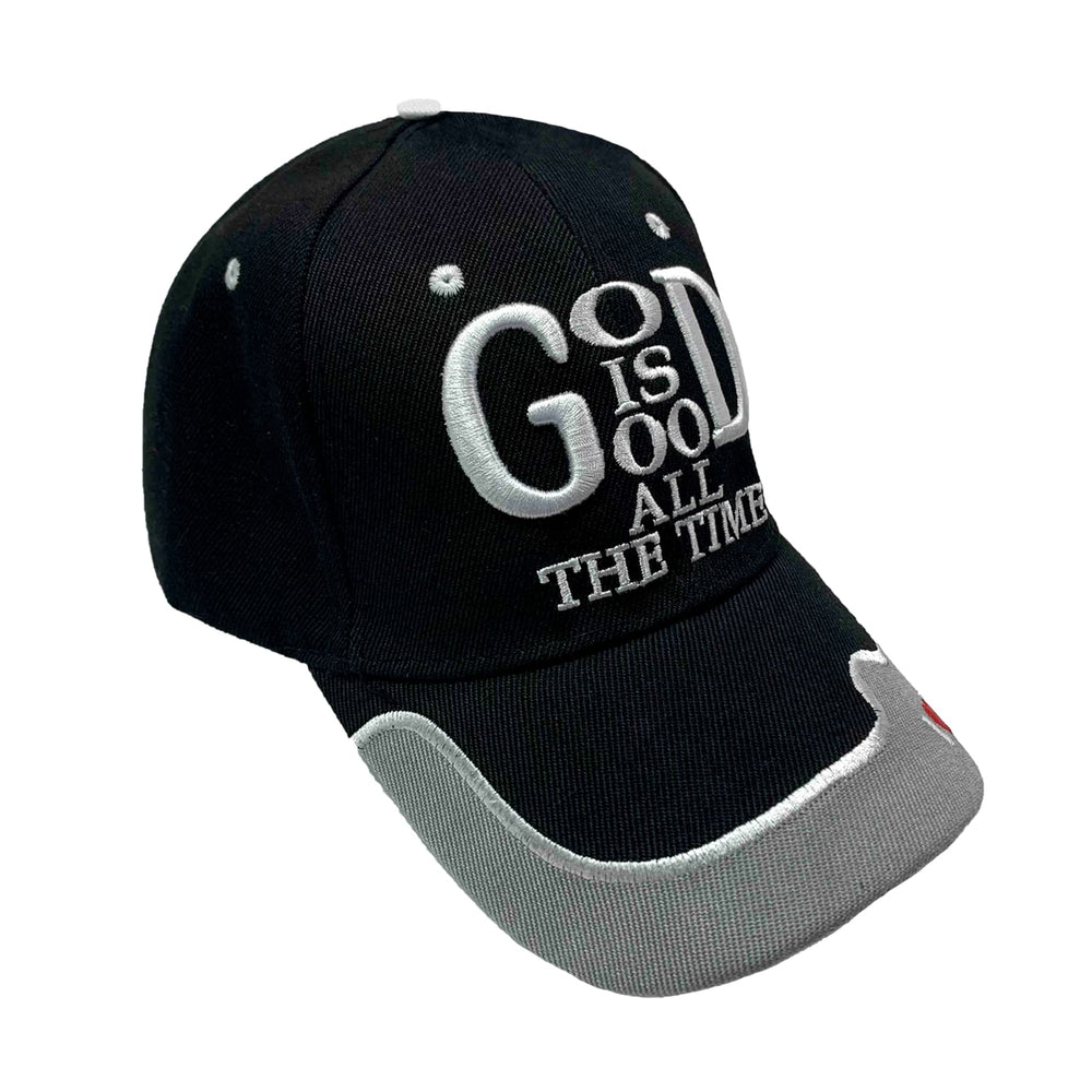 Swanson Christian Products God is Good hat, side view, reinforced stitching for lasting wear.