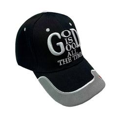 Swanson Christian Products God is Good hat, side view, reinforced stitching for lasting wear.