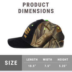 Swanson Fisherman camouflaged hat side view showing breathable cotton