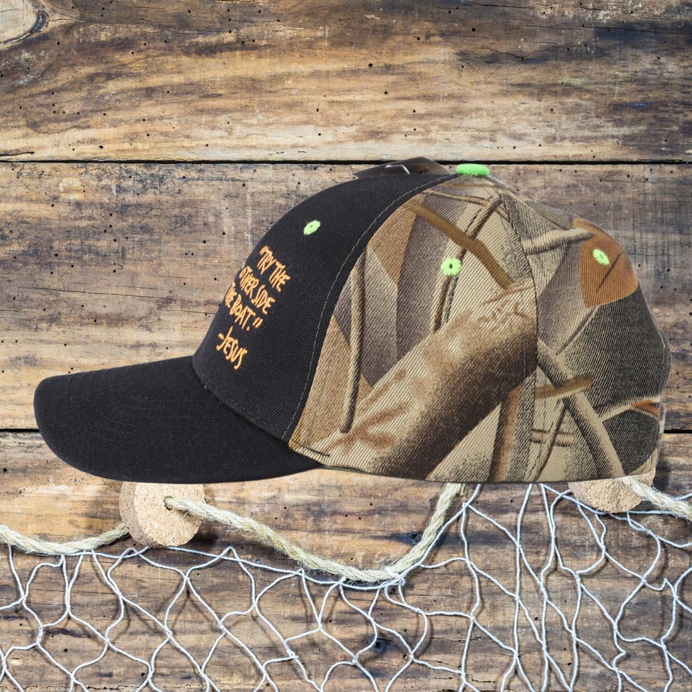 Swanson Fisherman camouflaged hat stitch detail for daily wear