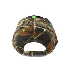 Swanson Fisherman camouflaged hat strap closeup highlighting Velcro