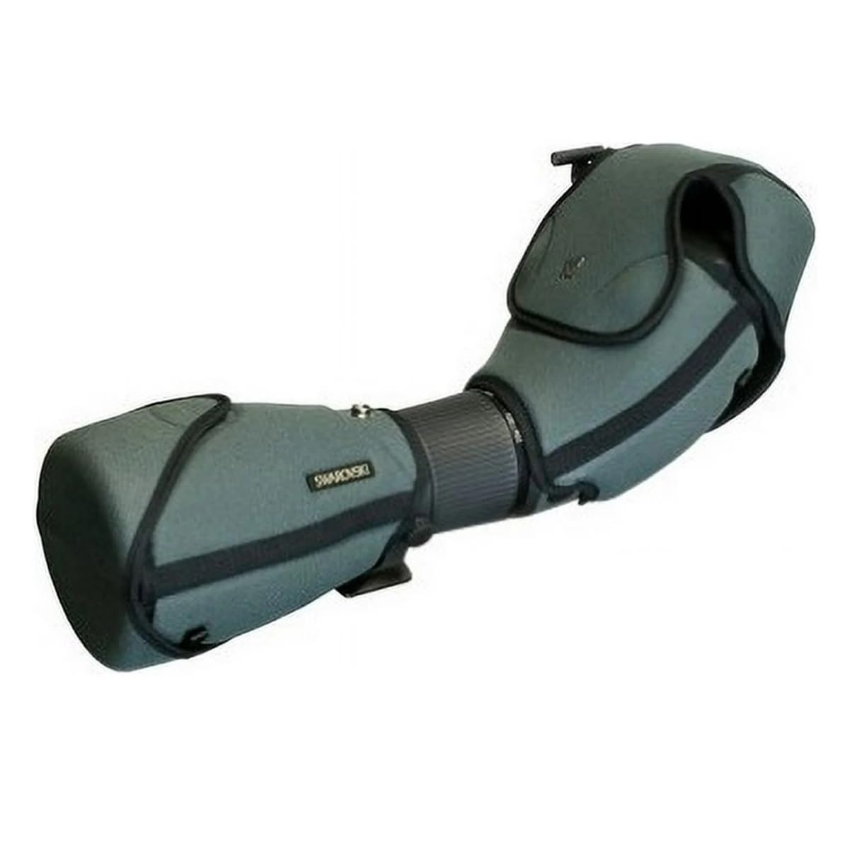 Swarovski Stay-On Case neoprene strap adds comfort during field use.