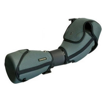 Swarovski Stay-On Case neoprene strap adds comfort during field use.