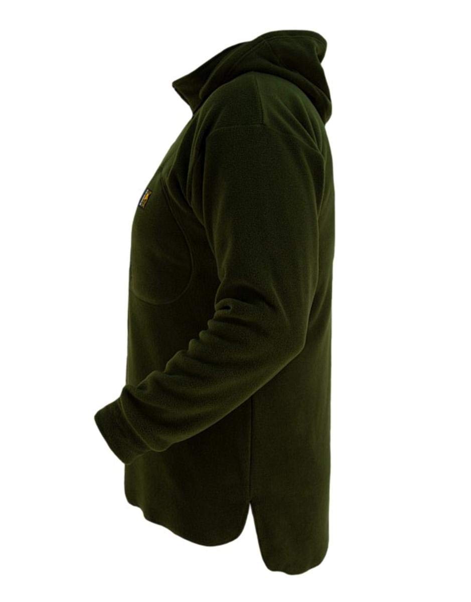 Swazi The Hood Olive X-Large Green on-body wear demonstrates layering warmth