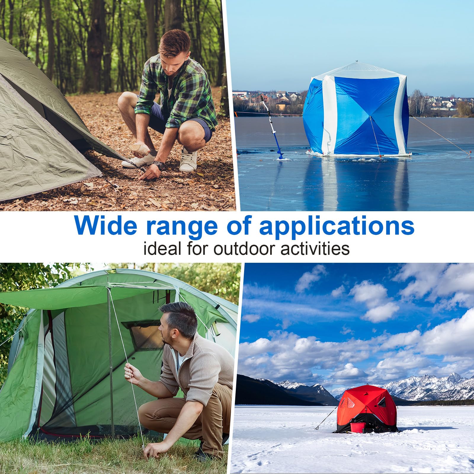 Sweetude ice anchor 7.48in length; fits most ice shelters