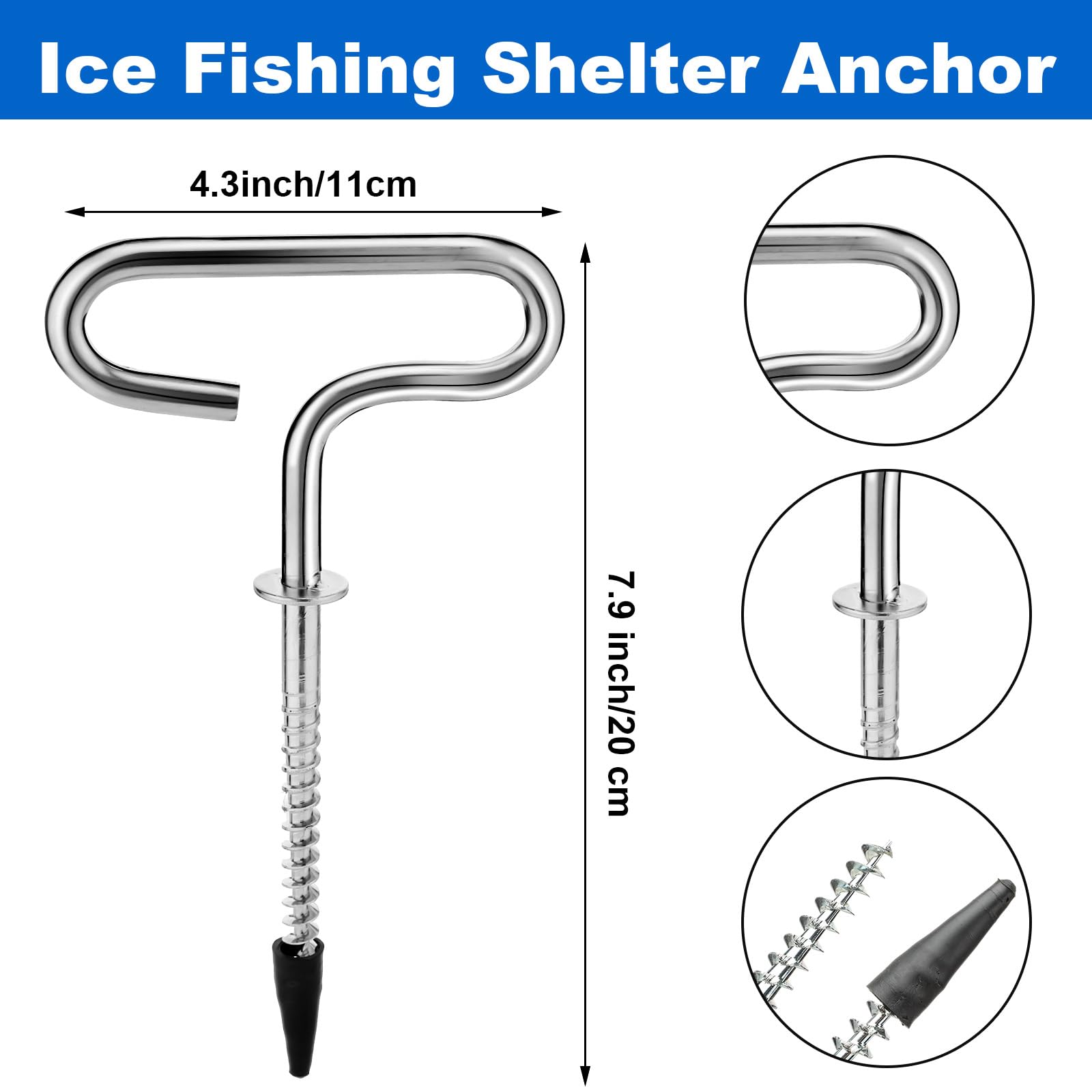 Ice anchor drill adapter included in Sweetude kit