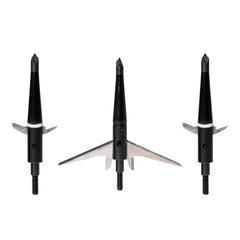 Swhacker #243 broadheads with a 3in cut assembly showing potential for a wide wound channel