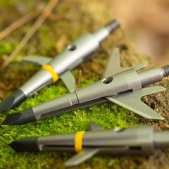 Swhacker crossbow broadheads easy installation with standard 8-32 threads